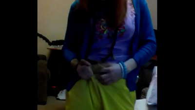 Close up masturbatie video door roodharige Light Fairy